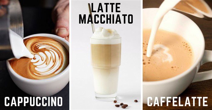 differenze tra cappuccino, caffellatte e latte macchiato